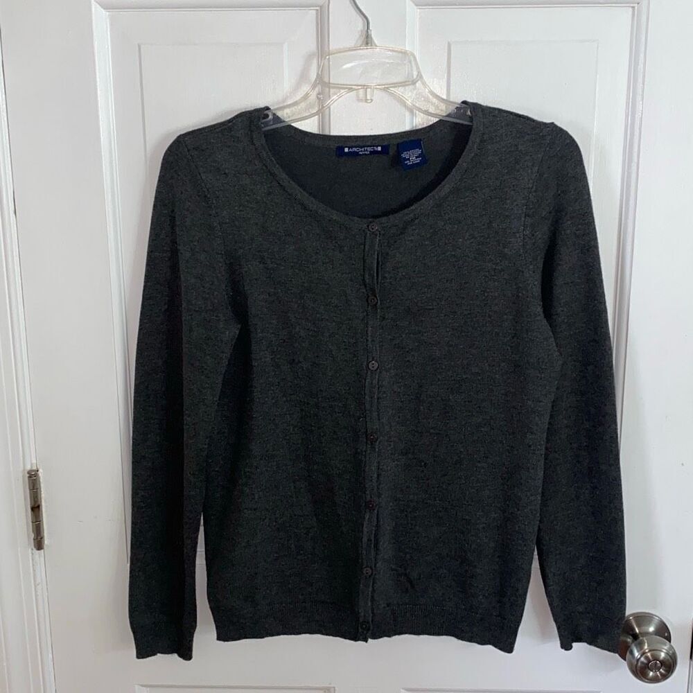 Architect charcoal cardigan sweater size PM